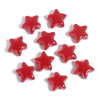 20pcs 14mm 3D Ceramic Star Beads, Glazed Celestial Jewelry Supplies