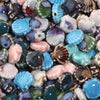 12mm Ceramic Fan Shell Beads, DIY Glazed Ocean Jewelry Supplies