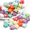 Ceramic Flower Beads, 12mm Pastel Floral Loose Beads