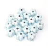 10mm Evil Eye Flower Beads, Large Hole Ceramic Spacer Beads