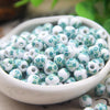 8mm Chinoiserie Porcelain Beads, Vintage Floral Ceramic Beads