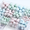 50 Pcs Ceramic O-Ring Beads, Multi-Size Macaron Pastel Spacer Beads