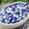 8mm Ceramic Round Beads with 2.5mm Hole, Plain Porcelain Spacer Beads