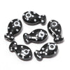 11x19mm Ceramic Fish Beads with Polka Dots, Porcelain Ocean Animal Beads