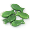 9x20mm Plain Ceramic Fish Beads, Smooth Porcelain Ocean Animal Beads