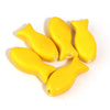 9x20mm Plain Ceramic Fish Beads, Smooth Porcelain Ocean Animal Beads