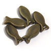 9x20mm Plain Ceramic Fish Beads, Smooth Porcelain Ocean Animal Beads