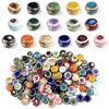 12mm Ceramic Rondelle Beads, Kiln Glazed Spotted Porcelain Spacer Beads