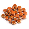 12mm Ceramic Rondelle Beads, Kiln Glazed Spotted Porcelain Spacer Beads