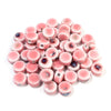 12mm Ceramic Rondelle Beads, Kiln Glazed Spotted Porcelain Spacer Beads