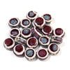 12mm Ceramic Rondelle Beads, Kiln Glazed Spotted Porcelain Spacer Beads