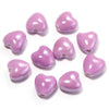 10mm Ceramic Heart Beads, 2.2mm Large Hole Spacer Charms