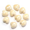 10mm Ceramic Heart Beads, 2.2mm Large Hole Spacer Charms