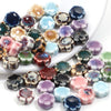 10mm Ceramic Daisy Beads, 2.2mm Large Hole Flower Spacers