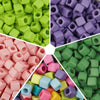 7mm Pastel Acrylic Cube Beads for DIY Crafts