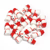 25mm Lampwork Glass Snowman Beads, Christmas Holiday Charms for DIY Jewelry Making