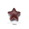 20pcs 14mm 3D Ceramic Star Beads, Glazed Celestial Jewelry Supplies