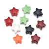 20pcs 14mm 3D Ceramic Star Beads, Glazed Celestial Jewelry Supplies