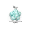 Ceramic Flower Beads, 12mm Pastel Floral Loose Beads