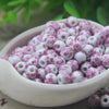8mm Chinoiserie Porcelain Beads, Vintage Floral Ceramic Beads