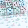 50 Pcs Ceramic O-Ring Beads, Multi-Size Macaron Pastel Spacer Beads