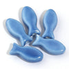 9x20mm Plain Ceramic Fish Beads, Smooth Porcelain Ocean Animal Beads