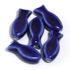 9x20mm Plain Ceramic Fish Beads, Smooth Porcelain Ocean Animal Beads