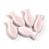 9x20mm Plain Ceramic Fish Beads, Smooth Porcelain Ocean Animal Beads
