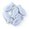 9x20mm Plain Ceramic Fish Beads, Smooth Porcelain Ocean Animal Beads