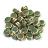 12mm Ceramic Rondelle Beads, Kiln Glazed Spotted Porcelain Spacer Beads