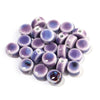 12mm Ceramic Rondelle Beads, Kiln Glazed Spotted Porcelain Spacer Beads