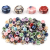 10mm Ceramic Daisy Beads, 2.2mm Large Hole Flower Spacers