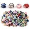 10mm Ceramic Daisy Beads, 2.2mm Large Hole Flower Spacers