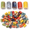 17x10mm Ceramic Tube Beads 3.2mm Large Hole Cylinder Glazed Beads Jewelry Making