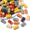 17x10mm Ceramic Tube Beads 3.2mm Large Hole Cylinder Glazed Beads Jewelry Making