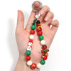 25mm Lampwork Glass Snowman Beads, Christmas Holiday Charms for DIY Jewelry Making