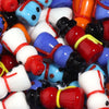 25mm Lampwork Glass Snowman Beads, Christmas Holiday Charms for DIY Jewelry Making