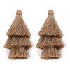 70mm Solid Color Tiered Tassels, 3 Layered Mini Fringe Charms for Bookmark Phone Charm DIY