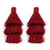 70mm Solid Color Tiered Tassels, 3 Layered Mini Fringe Charms for Bookmark Phone Charm DIY