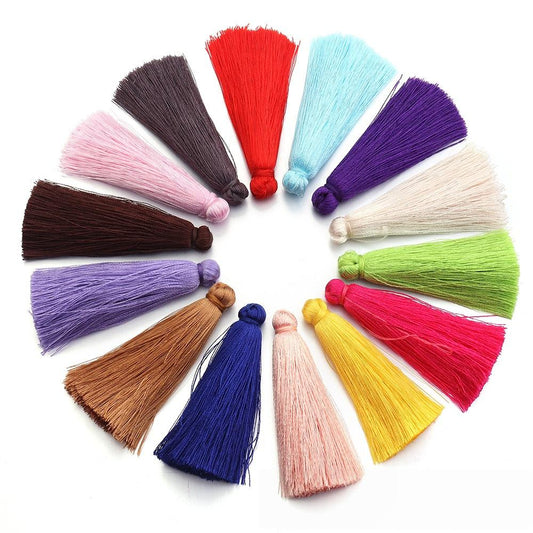60mm Mini Silk Tassels Bulk with Loop for Bookmark Craft Supplies